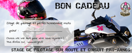 Bon cadeau, stage de pilotage moto